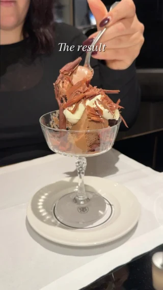 The famous @maison_batard Mousse au Chocolat served on our famous Bormioli Rocco Glass
