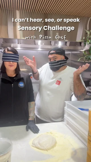 Making pizza without some senses…

Sensory Challenge Pizza Making Edition